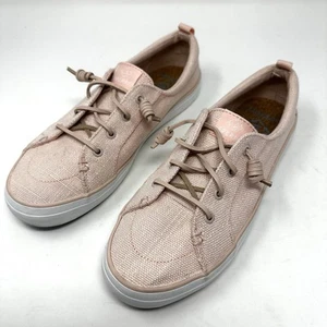 Sperry Crest Vibe Damen-Low-Top-Canvas-Sneaker pink Größe 9 Medium - Bild 1 von 9