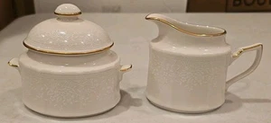 NORITAKE - 7306 - CHANDON - CREAMER & Covered Sugar. Preowned - Picture 1 of 6