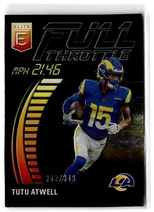 2023 Donruss Elite Tutu Atwell #FT-TA Full Throttle #/349 Los Angeles Rams - Picture 1 of 2