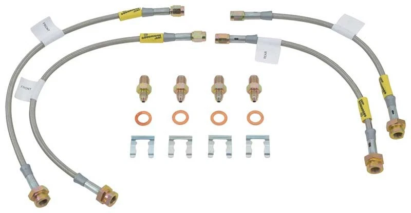 Chevrolet Corvette 1963-82; juego de mangueras flexibles de freno de acero trenzado Goodridge; Foto 1 de 1