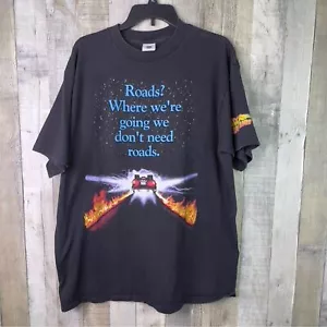 Universal Studios Size XL vintage Black To The Future Short Sleeve Crewneck Tee - Picture 1 of 7