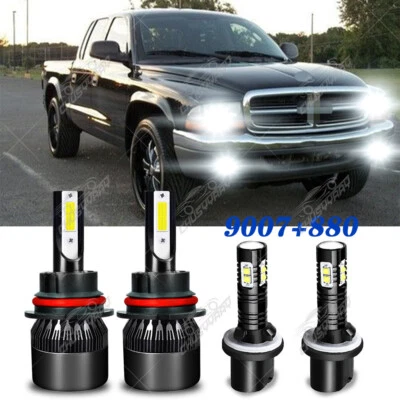 Para Para Dodge Dakota 2001-2003 2004 Combo Faros LED Hi/Lo Beam+Luz antiniebla Foto 1 de 4