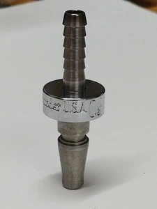 NUEVO Schrader 1/4" Macho Manguera Barba Comprimida 02 Adaptador Giratorio Médico Veterinario - Imagen 1 de 4
