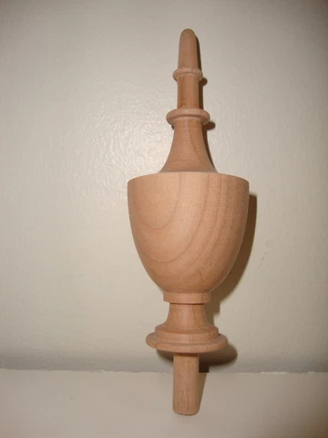 WOOD FINIAL UNFINISHED FOR  CLOCK, BED OR FURNITURE  FINIAL  #24 Cover