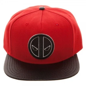 GORRA OFICIAL MARVEL COMICS DEADPOOL SÍMBOLO DE METAL ESTILO ROJO SNAPBACK  - Imagen 1 de 4