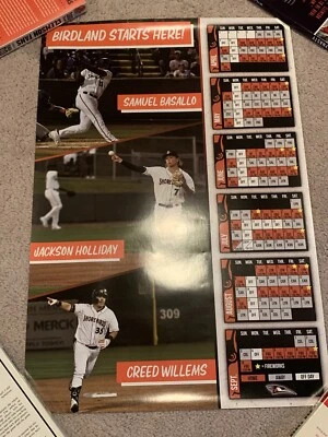 Baltimore Orioles  / Shorebirds 2023 Schedule Samuel Basallo, Holliday Poster - Image 1 of 4