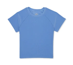 Wonder Nation Girl's Short Sleeve Rashguard Swim Top, Size L ( 10-12 ) - Picture 1 of 4