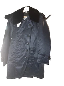 Vintage Tufnyl by Blauer Navy Trench Coat Jacket Size 40R New with Tags - Picture 1 of 8