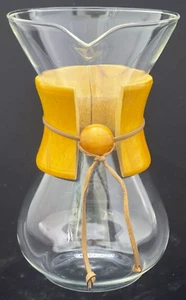 Vintage Comfify Chemex Type Pour Over Coffee Carafe Wood Collar 8” - Picture 1 of 6