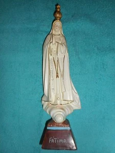 STATUETTE RELIGIEUSE/LA VIERGE DE FATIMA/CERAMIC/XXè/H.19,5cm/APPARITION/MARIE - Picture 1 of 4