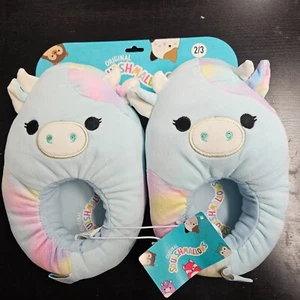 SQUISHMALLOWS rosa blau PASTELL COW Jungen Mädchen Kinder HAUSSCHUHE Größe 2/3 - NEU! - Bild 1 von 3