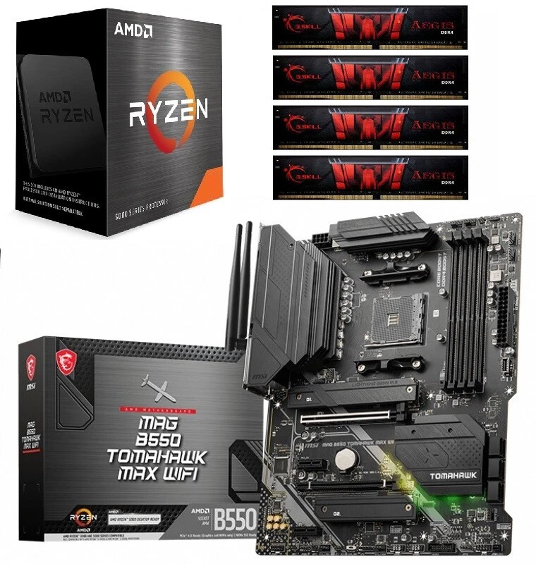 AMD Ryzen 5950X Kit B550 Gaming X V2, Tomahawk Wifi, Ram bis 64GB Bundle - Bild 1 von 1