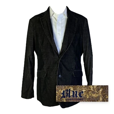 Blue Pronto Uomo Sport Coat Blazer Mens XL Dark Brown Corduroy Two Button - Image 1 of 4