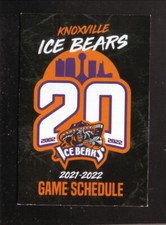 Knoxville Ice Bears--2021-22 Pocket Schedule--SPHL
