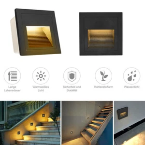 3W LED Treppenlicht Warmweiß wasserdicht außen Einbaustrahler stufenbeleuchtung - Bild 1 von 18