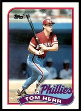 1989 Topps Tom Herr Philadelphia Phillies #49T