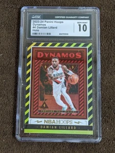 2023-24 HOOPS DYNAMOS HOLO CGC 10 DAMIAN LILLARD BLAZERS - Picture 1 of 1