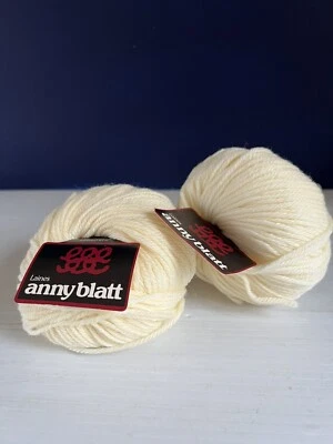 2- Laines Anny Hoja Hilo Lana Pura Nº Lote de 5 100 yardas ECRU 182 19462 Foto 1 de 4