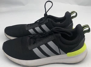 Adidas Mens Cloudfoam Comfort Shoes Size 11 PWI 001001 Black Neon Green - Picture 1 of 9