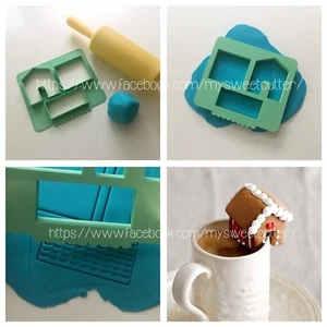 Biscotti Tazza Tea Cup Cookie Christmas Natale Formine Casetta 3D Casa Biscotto - Picture 1 of 1