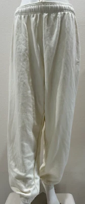 Victoria's Secret Pink Fleece Baggy Campus Sweatpants Ivory XL - Image 1 of 4