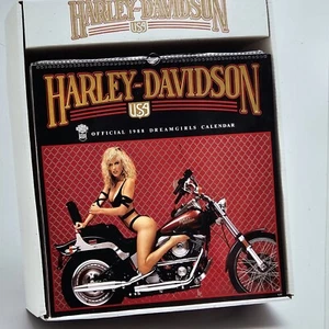 VTG Color Photo Transparency Lot Women on Motorcycles Harley Davidson Calendar - Picture 1 of 6