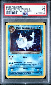 2002 Pokemon Legendary Collection #9 Dark Vaporeon-Holo PSA 7 - Picture 1 of 2