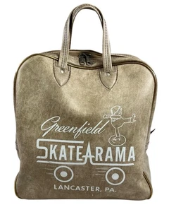 VTG 1970s Greenfield Skate-A-Rama Roller Skate Leather Bag Lancaster PA Skating - Picture 1 of 15