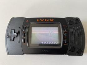 Atari Lynx II System Handheld Console with Checkered Flag Game Tested & Working