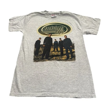 Camisa Vintage 1999 Backstreet Niños Juveniles Grande 14-16 Gris Hanes Años 90 Manga Corta Foto 1 de 4