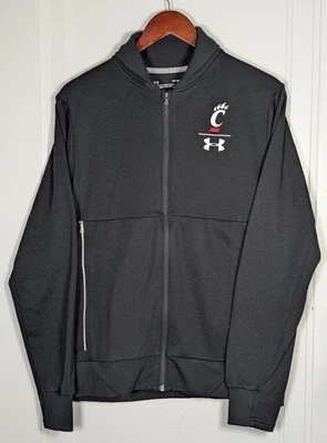 Chaqueta Cincinnati Bearcats Under Armour Cremallera Completa Para Hombre Mediana Negra Calce Suelto UC Foto 1 de 3