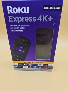 Dispositivo de transmisión reproductor multimedia HD Roku Express 4K+ con cable HDMI (C3941RW) NUEVO™ - Imagen 1 de 5