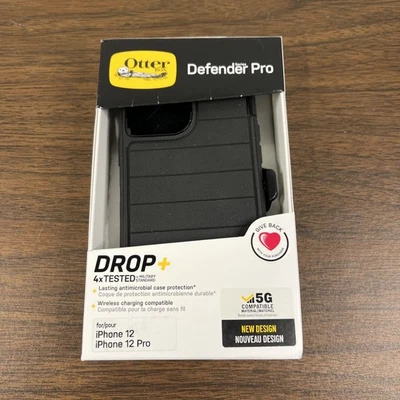 OtterBox Defender Pro Series Apple iPhone 12/ 12 Pro Case with Holster- Black - Image 1 of 3