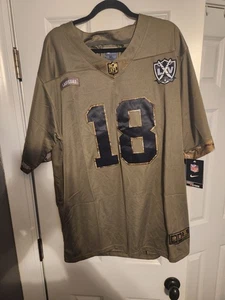 Rare Custom Jack Bech #18 2022 Salute To Service Limited Green Jersey - Picture 1 of 6