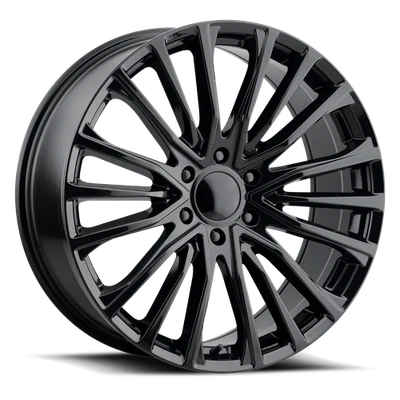 Cadillac Escalade V Replica 22x9 +28 Gloss Black Wheel Rim 6x139.7 6x5.5 (QTY 4) Foto 1 de 4