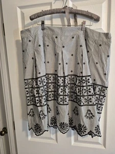 Talbots Cotton skirt, black and white; Size 22wp - Picture 1 of 6