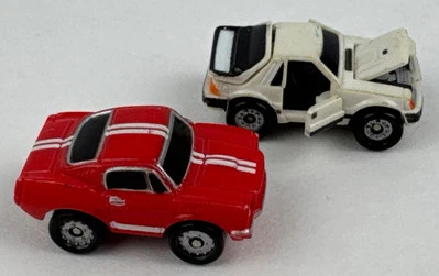 Micro Machines Muscle Car Lot Of 2 FORD MUSTANG Deluxe Vintage Toy Galoob - Image 1 of 4