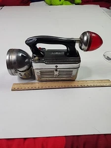 VINTAGE ASHFLASH "EXPLORER" STRAHLER / LATERNE HELLROT ANTIK - Bild 1 von 16