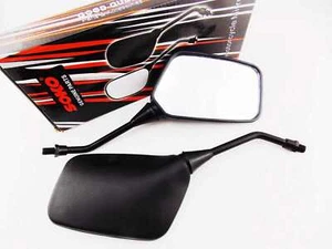 HONDA C100EX EX5 DREAM 86-15 BLACK RECTANGULAR SOKO REAR VIEW MIRRORS - Picture 1 of 4