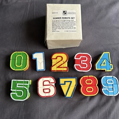Vintage 1994 Educational Transforming NUMBER Figures Complete Set 0-9 - Image 1 of 4