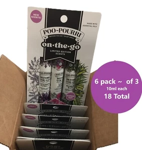 Poo-Pourri Before-You-Go Toilet Spray, Travel Size 10 ml Variety PK 6 Units of 3 - Picture 1 of 7