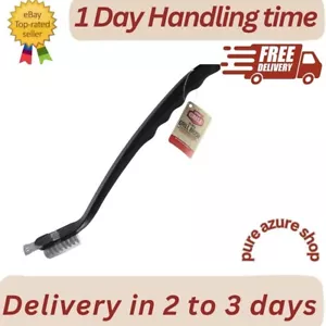 Grill Brush Long Handle Steel Fiber Scrub Brush and Scraper 16" Free Shipping - Picture 1 of 3