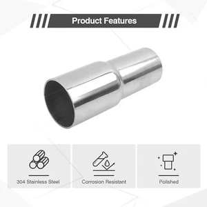 1pcs Exhaust Adapter Connector Pipe 1.25" ID to 1.5" ID Length 4 "SS 304 USA . - Picture 1 of 6