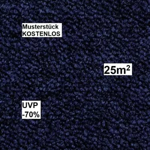 Teppichfliesen DUNKELBLAU NEU B1 50x50 Schlinge 25qm 9mm UVP70€ Schallabsorption - Bild 1 von 9
