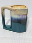 VTG Glaze Art Pottery Coffee Mug Blue Rodolfo Padila Signed