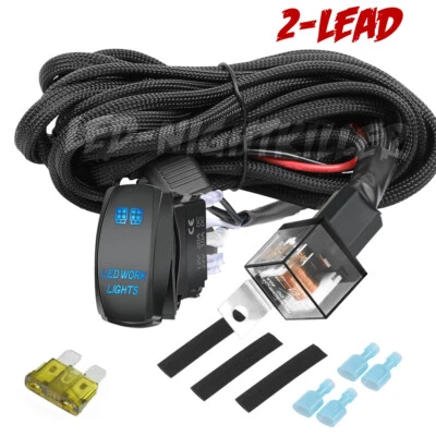 Kit de arnés de cableado con interruptor de roca de barra de luz LED bidireccional para Polaris Ranger RZR 1000XP Foto 1 de 4