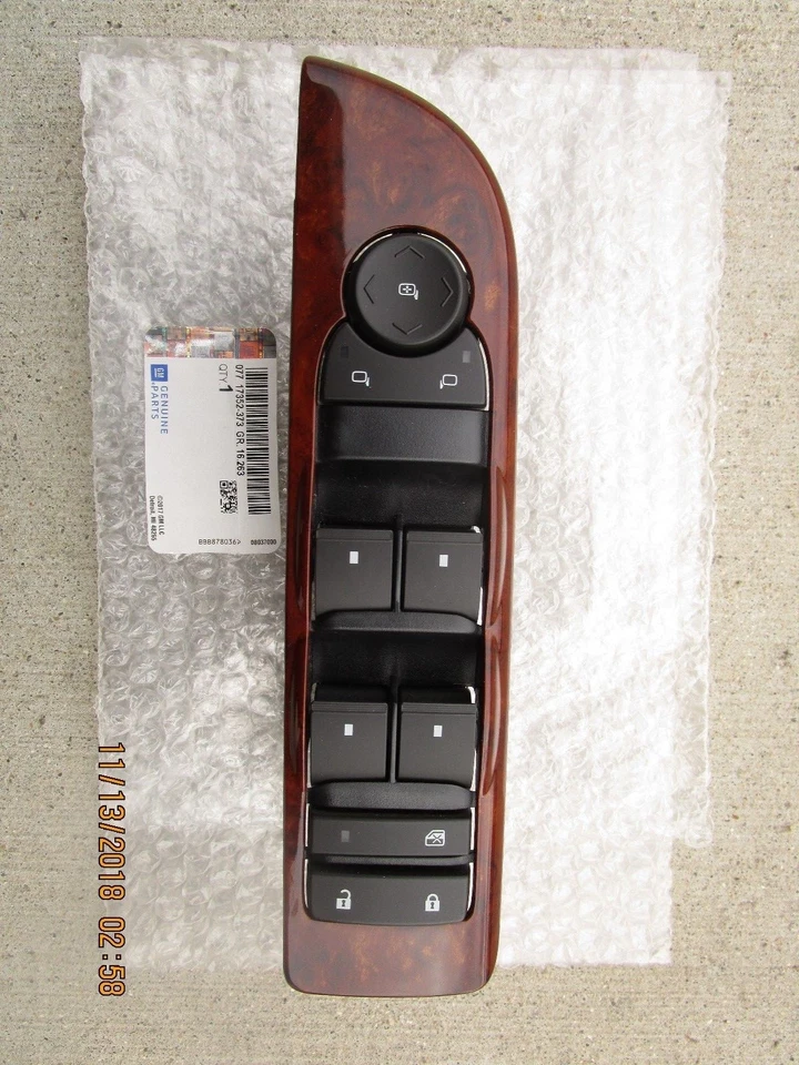 INTERRUPTOR DE VENTANA ELÉCTRICA PRINCIPAL 10-13 CHEVY AVALANCHE SILVERADO 4D DOBLE CABINA NUEVO Foto 1 de 4