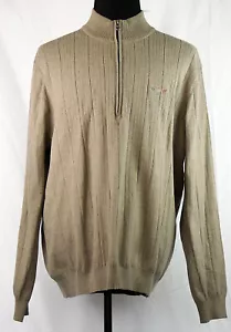 NEW NWT Greg Norman for Tasso Elba Mocha Brown Pullover Zip Mockneck Sweater XXL - Picture 1 of 3