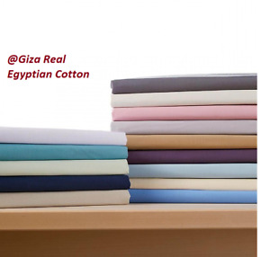 600 TC Pure Cotton Sheets Solid 15 Deep Hotel Luxury 100% Ultra Soft Sheets
