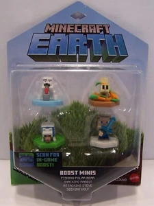 MINECRAFT EARTH BOOST MINIS 4 Pack NFC Chip AR In-Game Boost! NEW - Picture 1 of 4